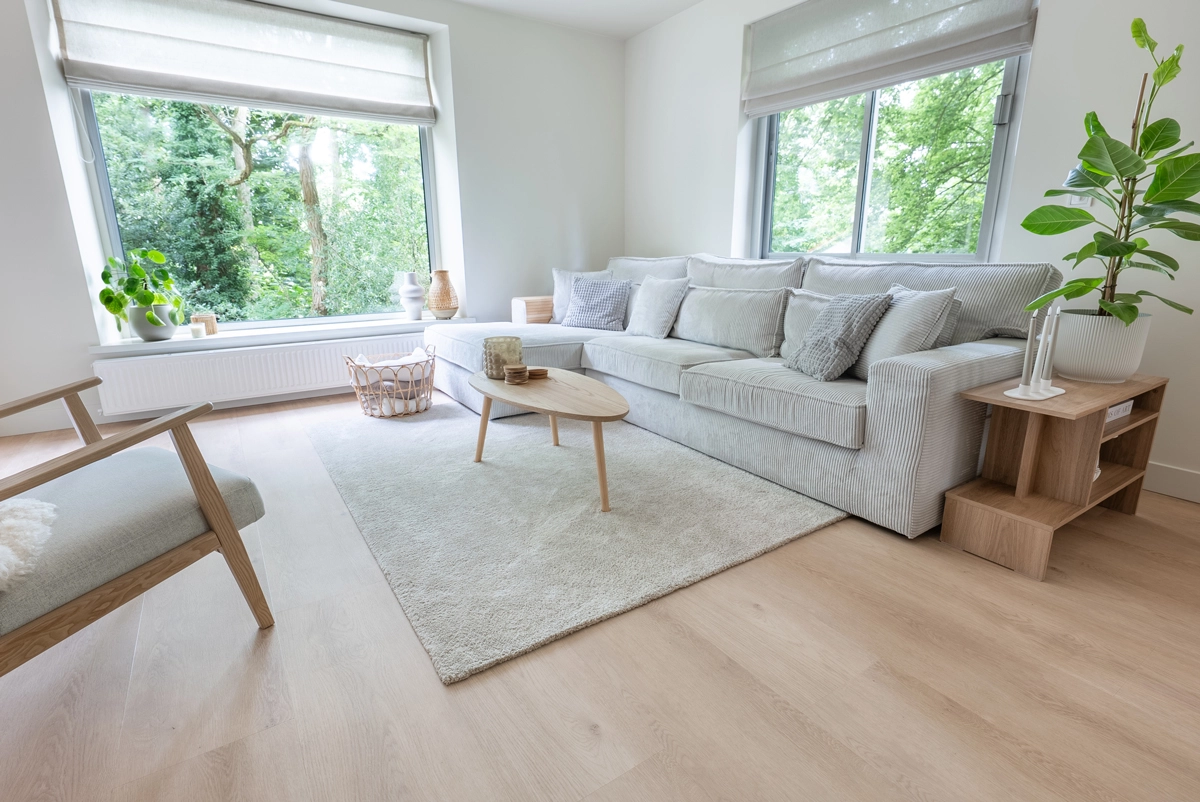 Floer Landhuis PVC vloer Witte Eik interieur woonkamer