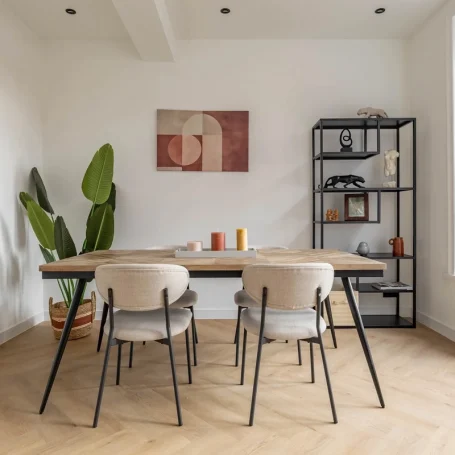Floer-floerboden-Walfischgrät-Klick-Vinylboden-Bryde-Braun-Esszimmer-Einrichtung-2