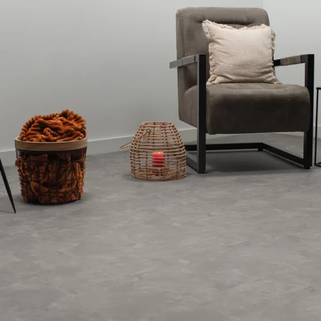 Floer-Boden-Fliesen-Vinyl-Betonlook-Grau
