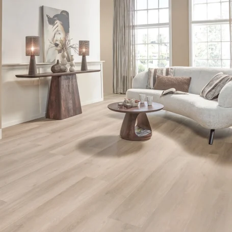 Floer Dörfer Vinyl Casares Creme Weiß Eiche das Wohnzimmer
