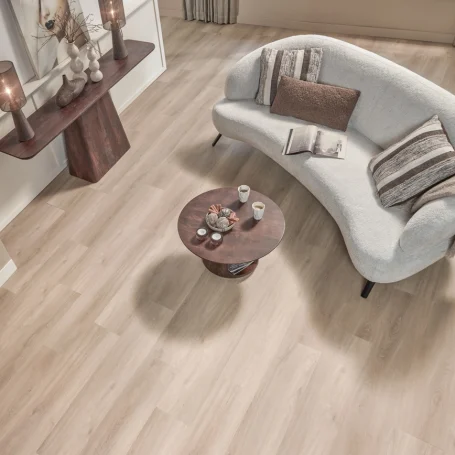 Floer Dörfer Vinyl Casares Creme Weiß Eiche das Wohnzimmer
