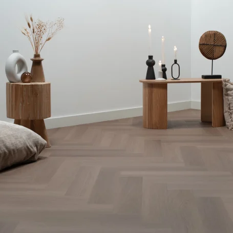 Floer Fischgrät Vinyl Greige Eiche