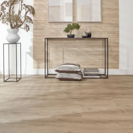Floer Landhaus Klick Vinyl Boden Graue Eiche Wohnzimmer