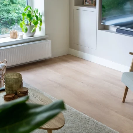 Floer Landhaus Klick Vinyl Boden Verwitterte Eiche Wohnzimmer