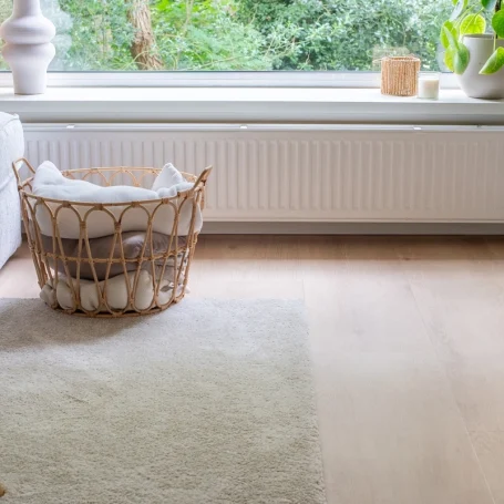 Floer Landhaus Klick Vinyl Boden Verwitterte Eiche Wohnzimmer