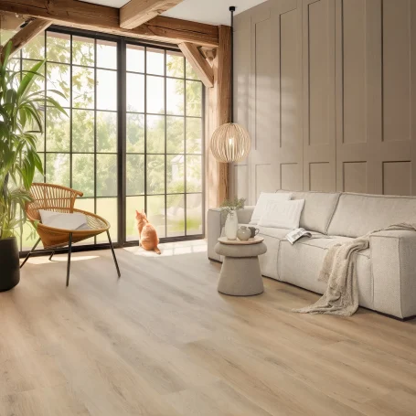 Floer Landhaus Klick Vinyl boden Ländliche Eiche Wohnzimmer