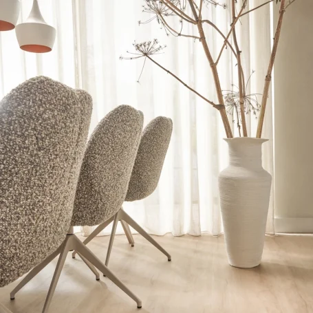 Floer Landhaus Klick Vinyl Creme Eiche das Wohnzimmer