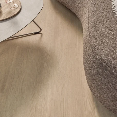 Floer Landhaus Klick Vinyl Natur Eiche das Wohnzimmer