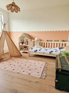 Floer Landhaus Laminat boden Robuste Braune Eiche Schlafzimmer