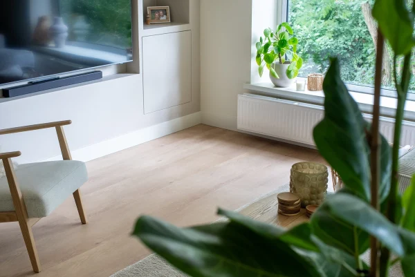 Floer Landhaus Vinyl Boden Verwitterte Eiche Wohnzimmer