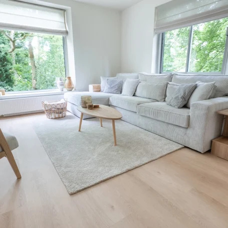 Floer Landhaus Vinyl Boden Verwitterte Eiche Wohnzimmer