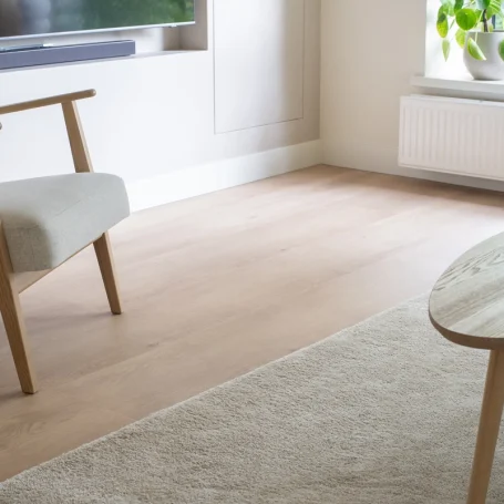 Floer Landhaus Vinyl Boden Verwitterte Eiche Wohnzimmer