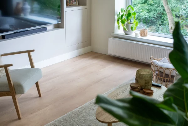Floer Landhaus Vinyl Boden Verwitterte Eiche Wohnzimmer