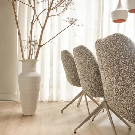 Floer Landhaus Vinyl Creme Eiche das Wohnzimmer