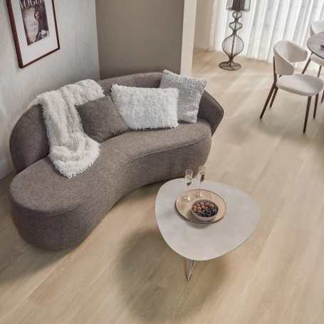 Floer Landhaus Vinyl Natur Eiche das Wohnzimmer