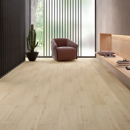 Floer Hybrid Laminat Fischgrät boden London Hell Eiche stimmungsbild