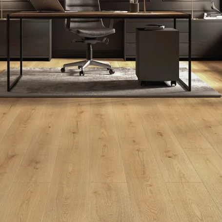 Floer Hybrid Laminat Fischgrät boden Novara Natur Eiche stimmungsbild